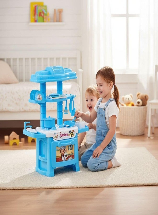 SARASI Kids Kitchen Play Set Toy, Pretend Cooking & Role Play Kitchen for Kids (32 Pcs) - Image 3